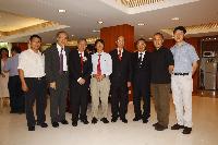 Prof. Jack Cheng, Pro-Vice-Chancellor, CUHK (2nd from left); Prof. Wai-Yee Chan (3rd from left); Dr. Ambrose So (4th from right); Prof. Ying-Li Liu (3rd from right); Prof. Jian Wang (2nd from right)